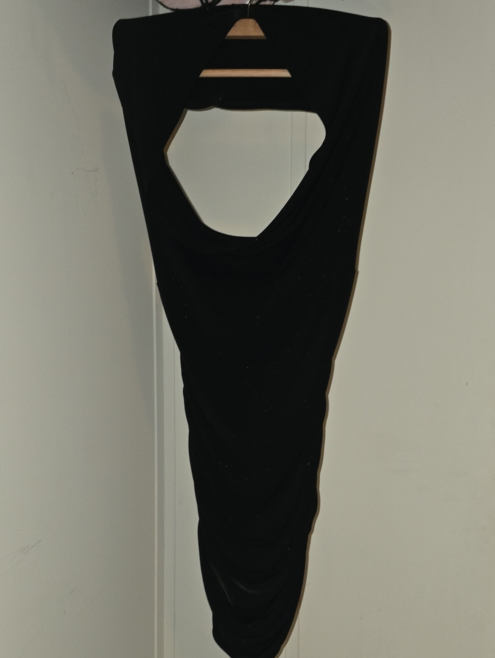Black W. Gold Flecks Form-Fit Cocktail Dress